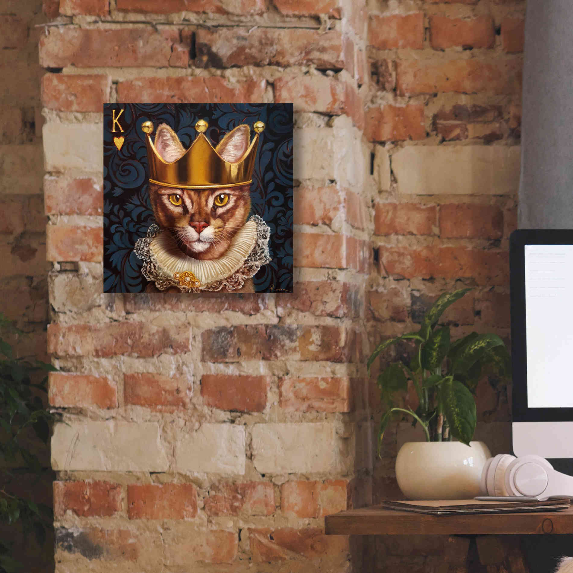 'King of Hearts' by Lucia Heffernan, Canvas Wall Art,12x12