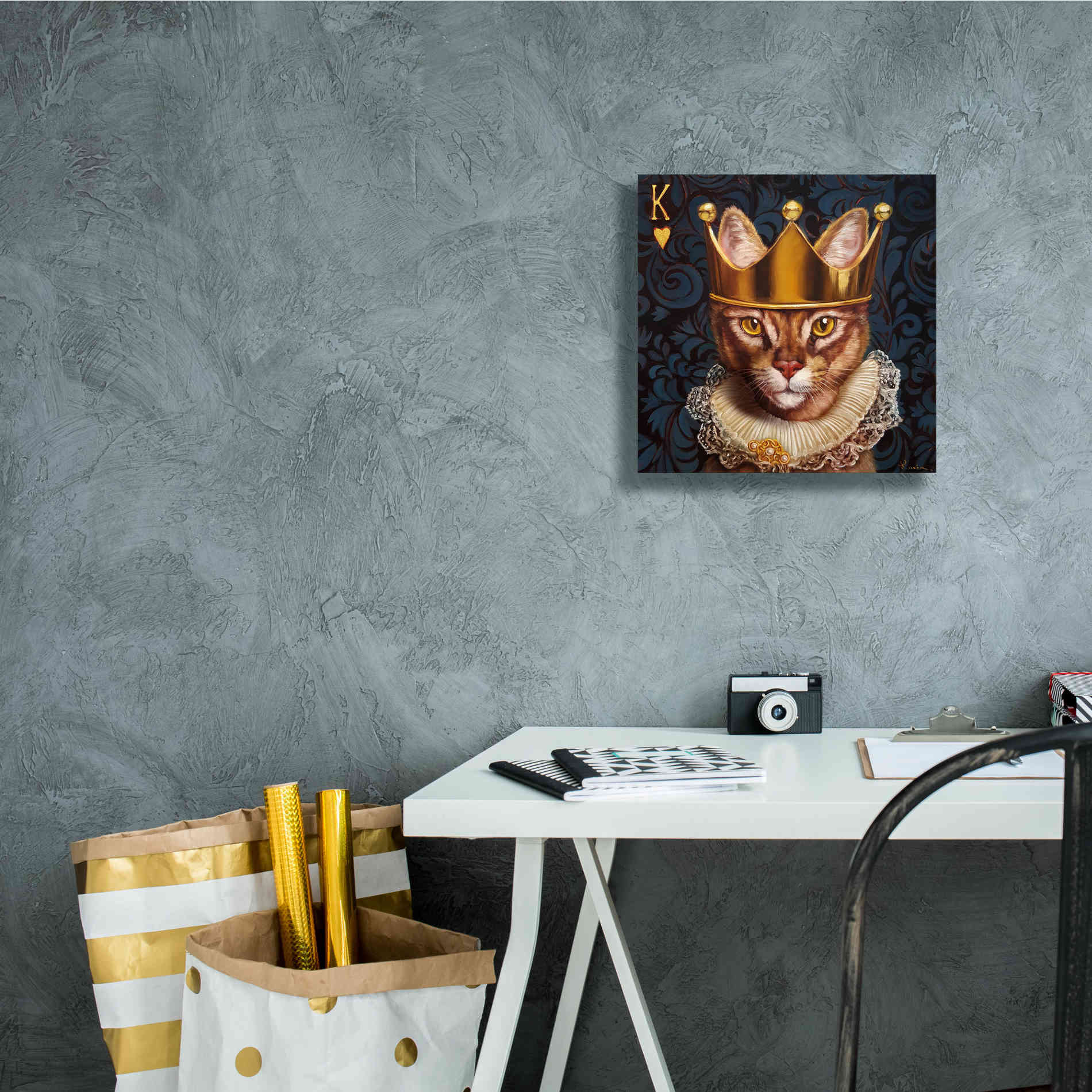 'King of Hearts' by Lucia Heffernan, Canvas Wall Art,12x12