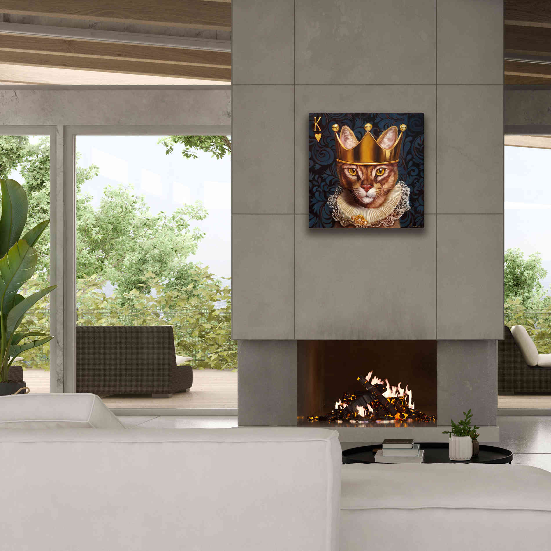 'King of Hearts' by Lucia Heffernan, Canvas Wall Art,26x26