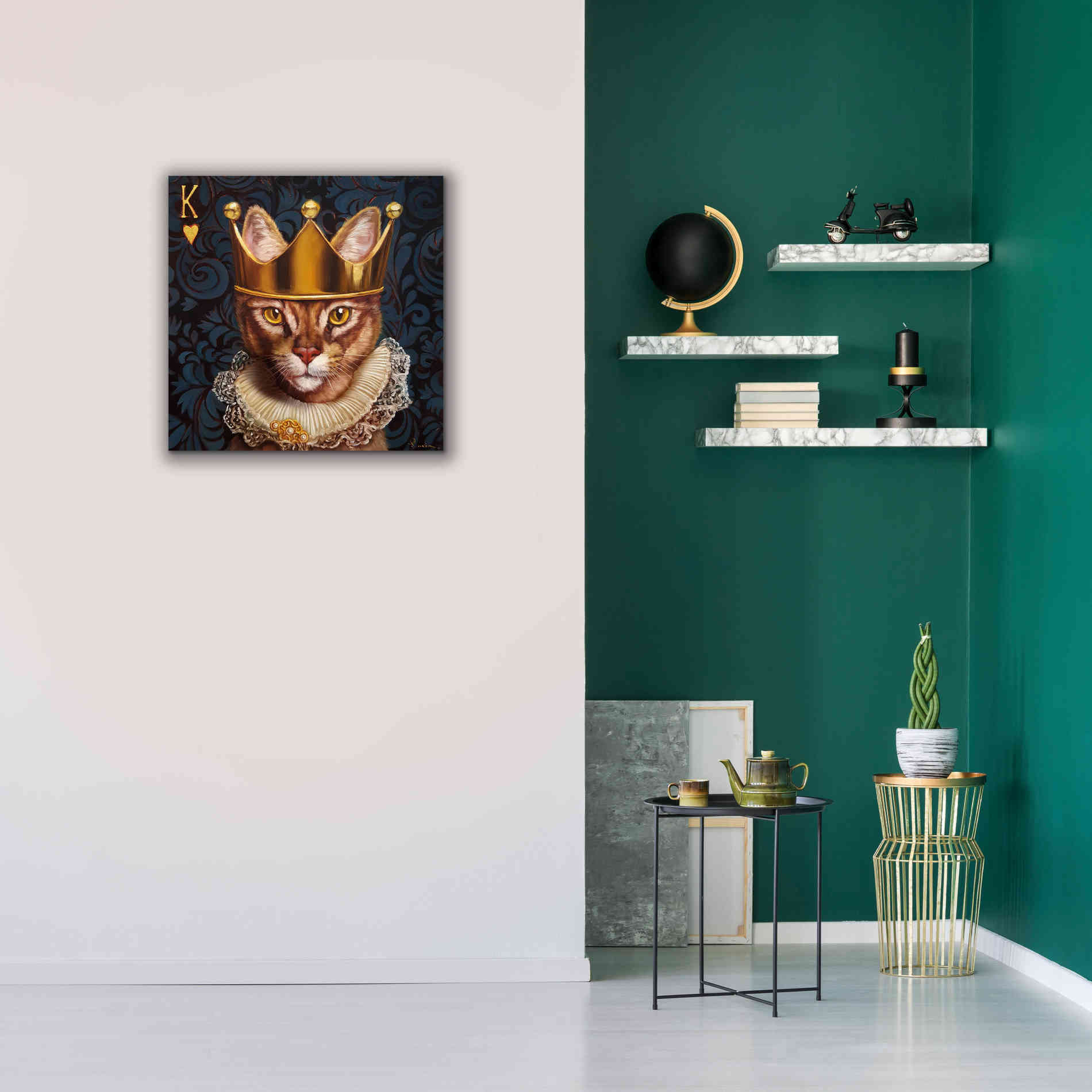 'King of Hearts' by Lucia Heffernan, Canvas Wall Art,26x26