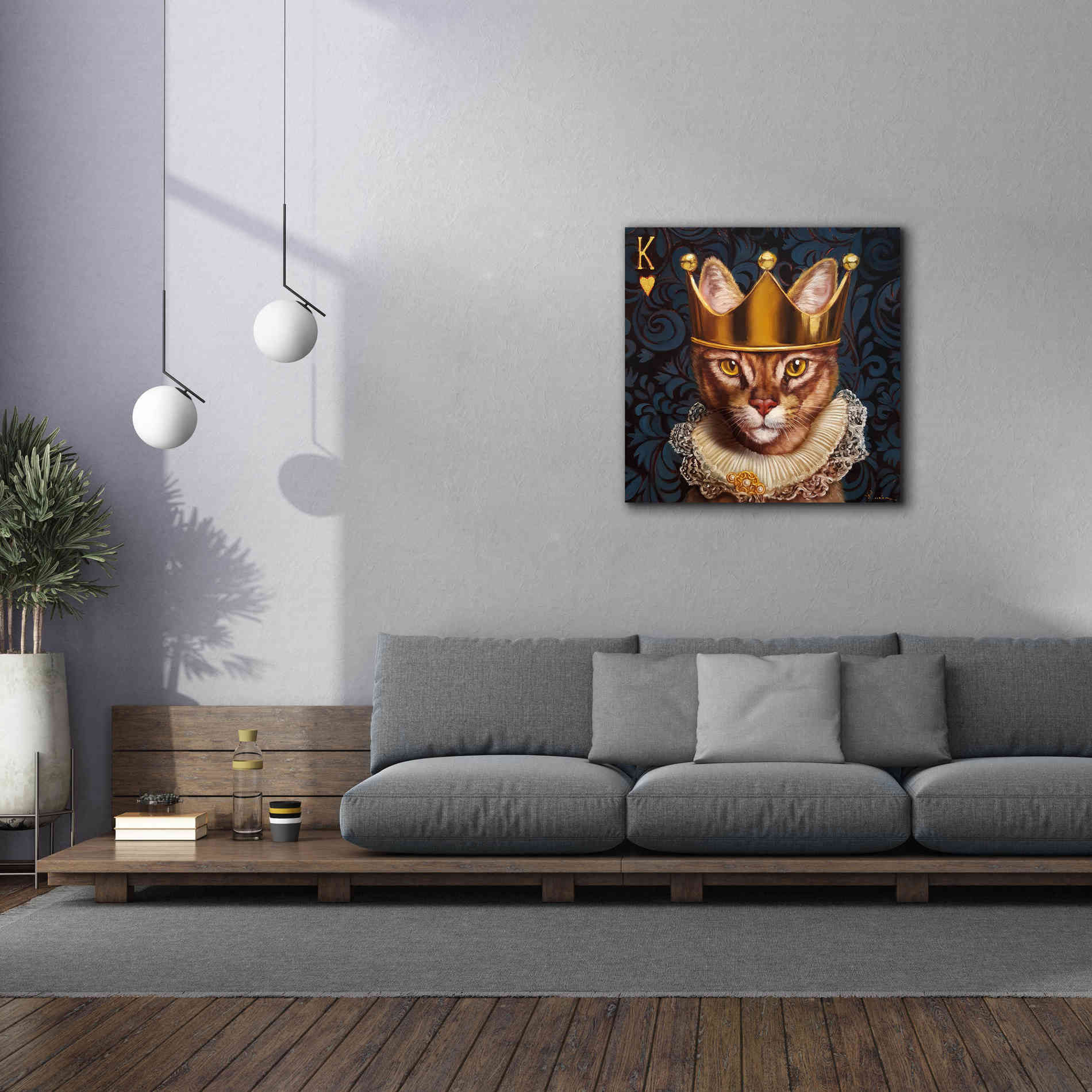 'King of Hearts' by Lucia Heffernan, Canvas Wall Art,37x37