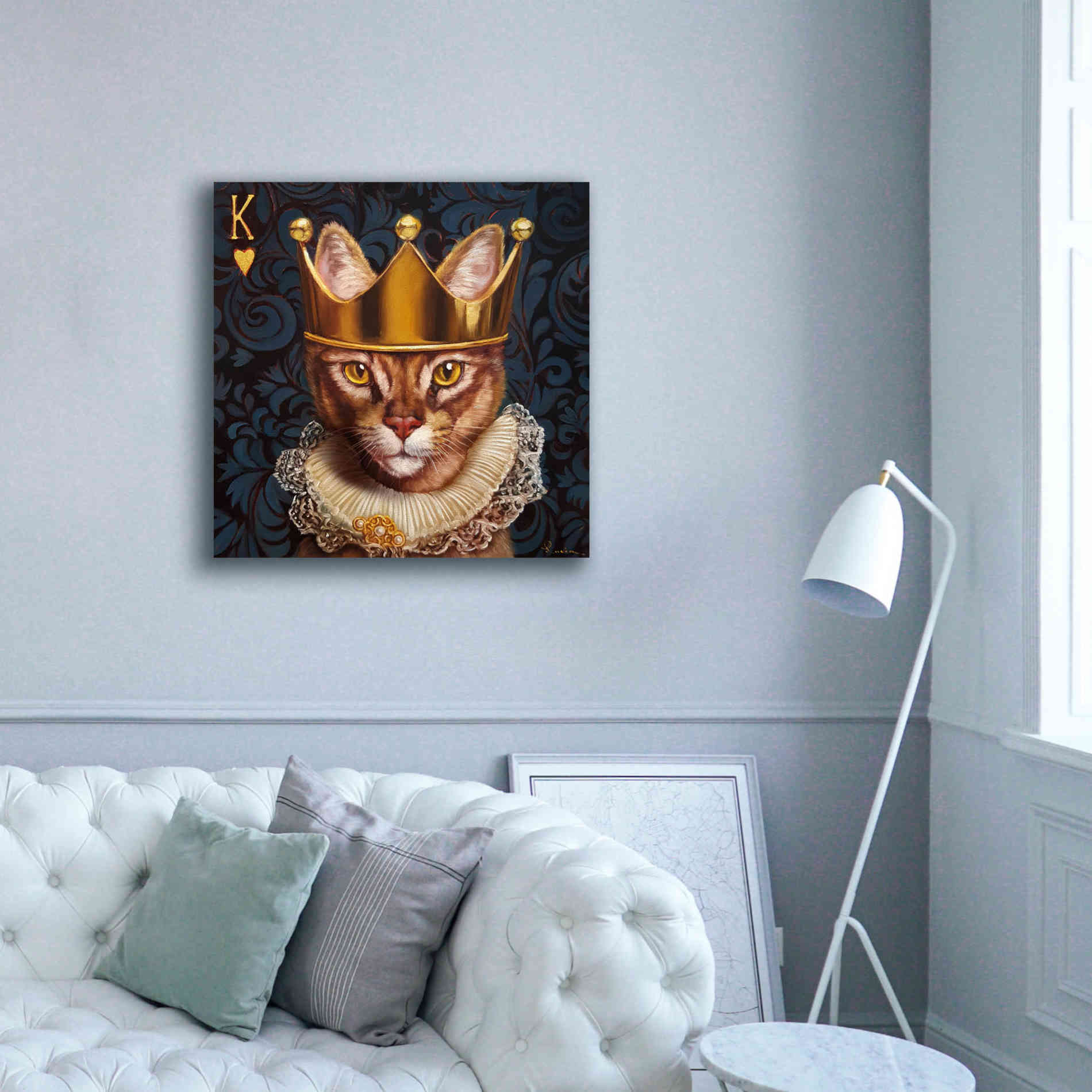 'King of Hearts' by Lucia Heffernan, Canvas Wall Art,37x37