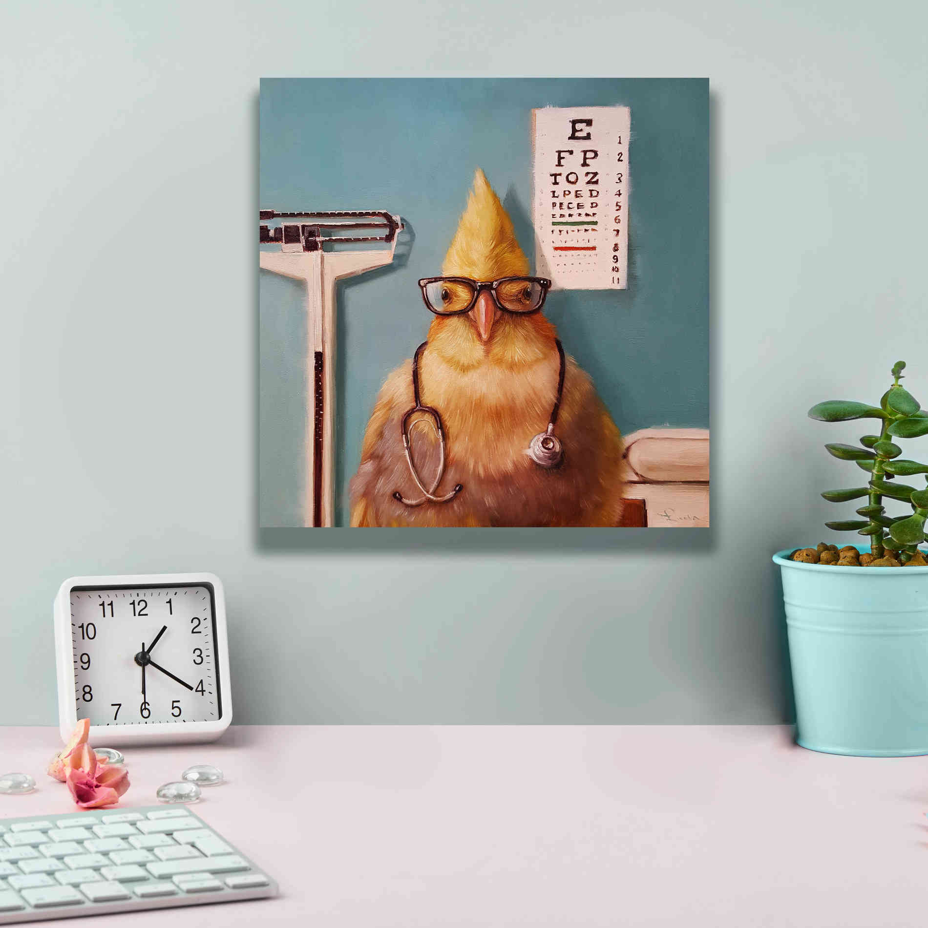 'Featherologist' by Lucia Heffernan, Canvas Wall Art,12x12