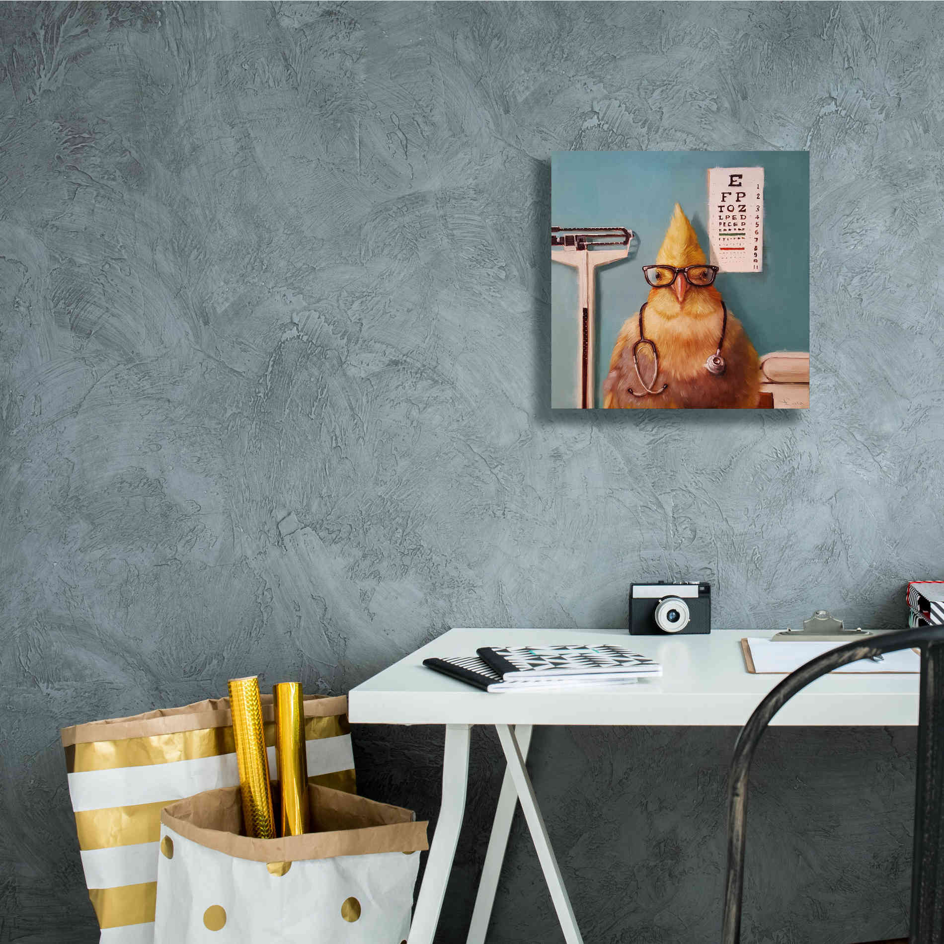 'Featherologist' by Lucia Heffernan, Canvas Wall Art,12x12
