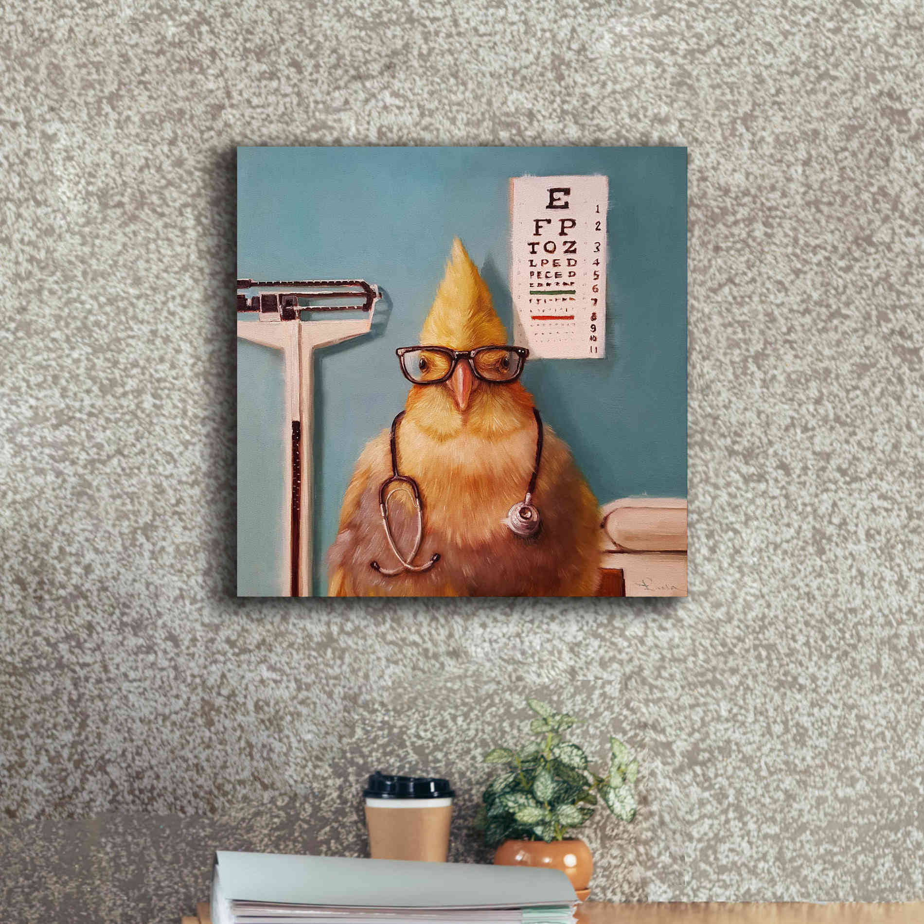 'Featherologist' by Lucia Heffernan, Canvas Wall Art,18x18
