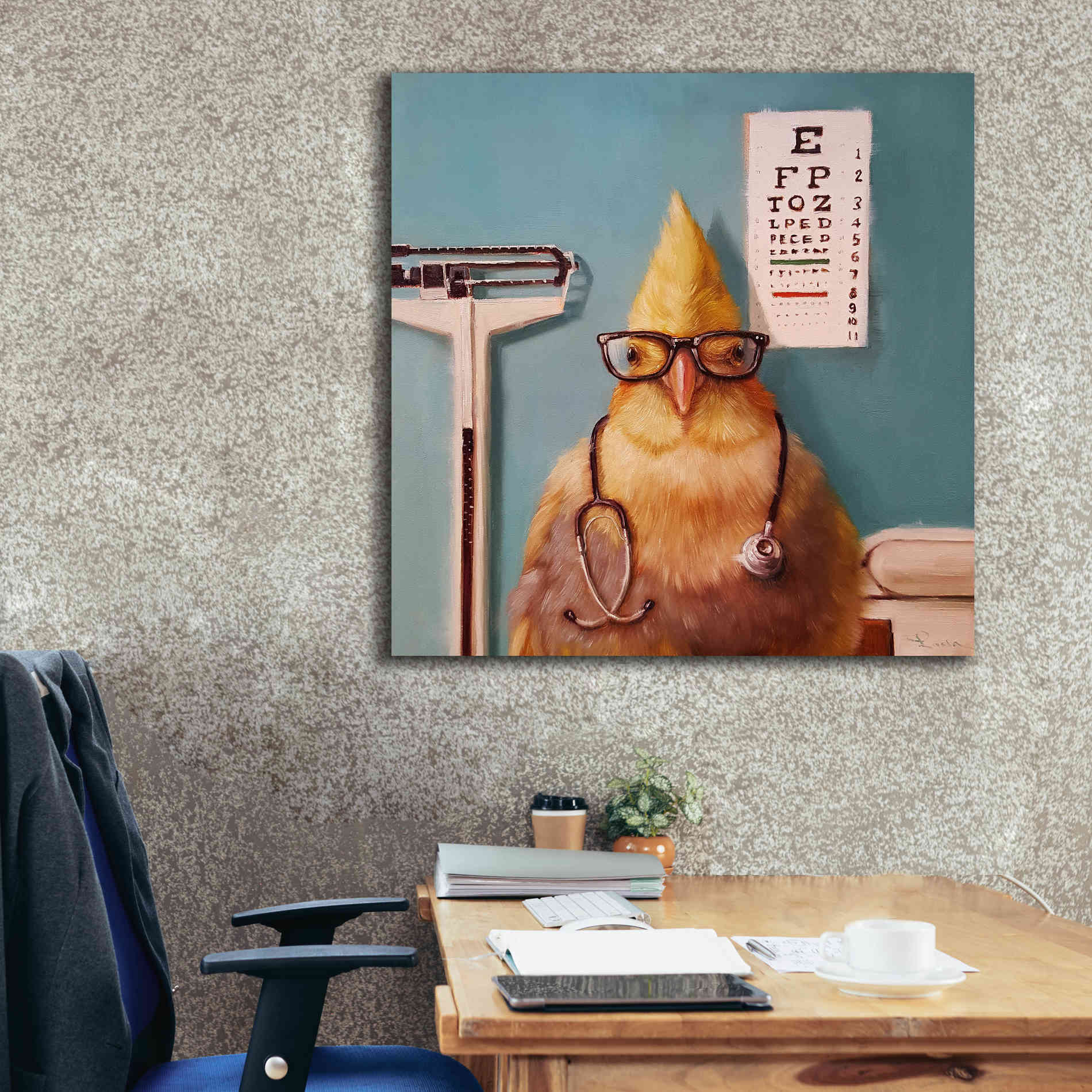 'Featherologist' by Lucia Heffernan, Canvas Wall Art,37x37