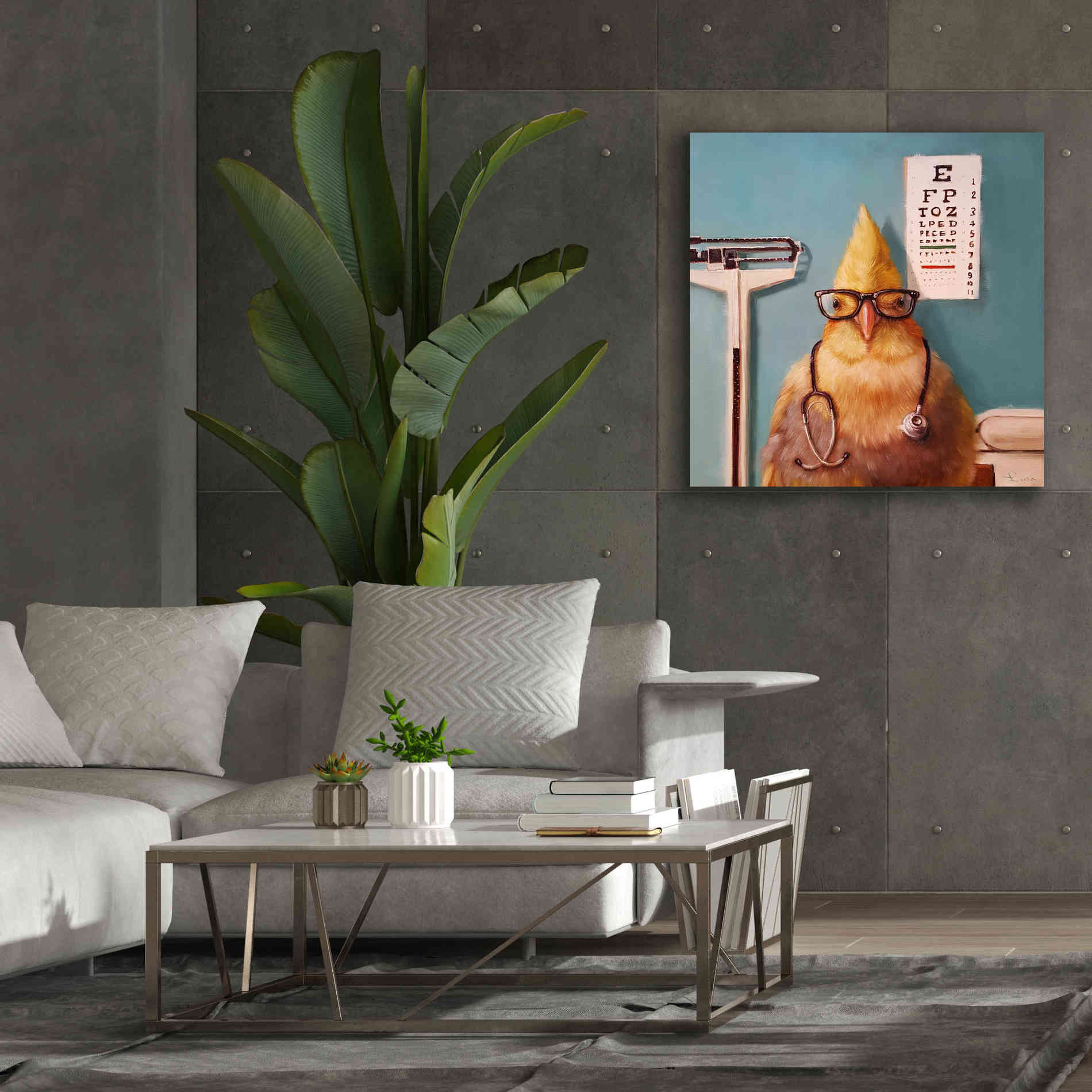 'Featherologist' by Lucia Heffernan, Canvas Wall Art,37x37