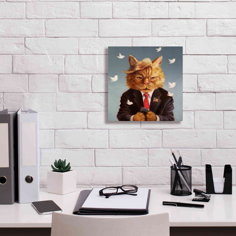 Image of 'Catty Remarks' by Lucia Heffernan, Canvas Wall Art,12x12