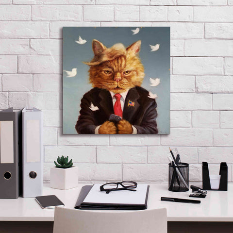 Image of 'Catty Remarks' by Lucia Heffernan, Canvas Wall Art,18x18