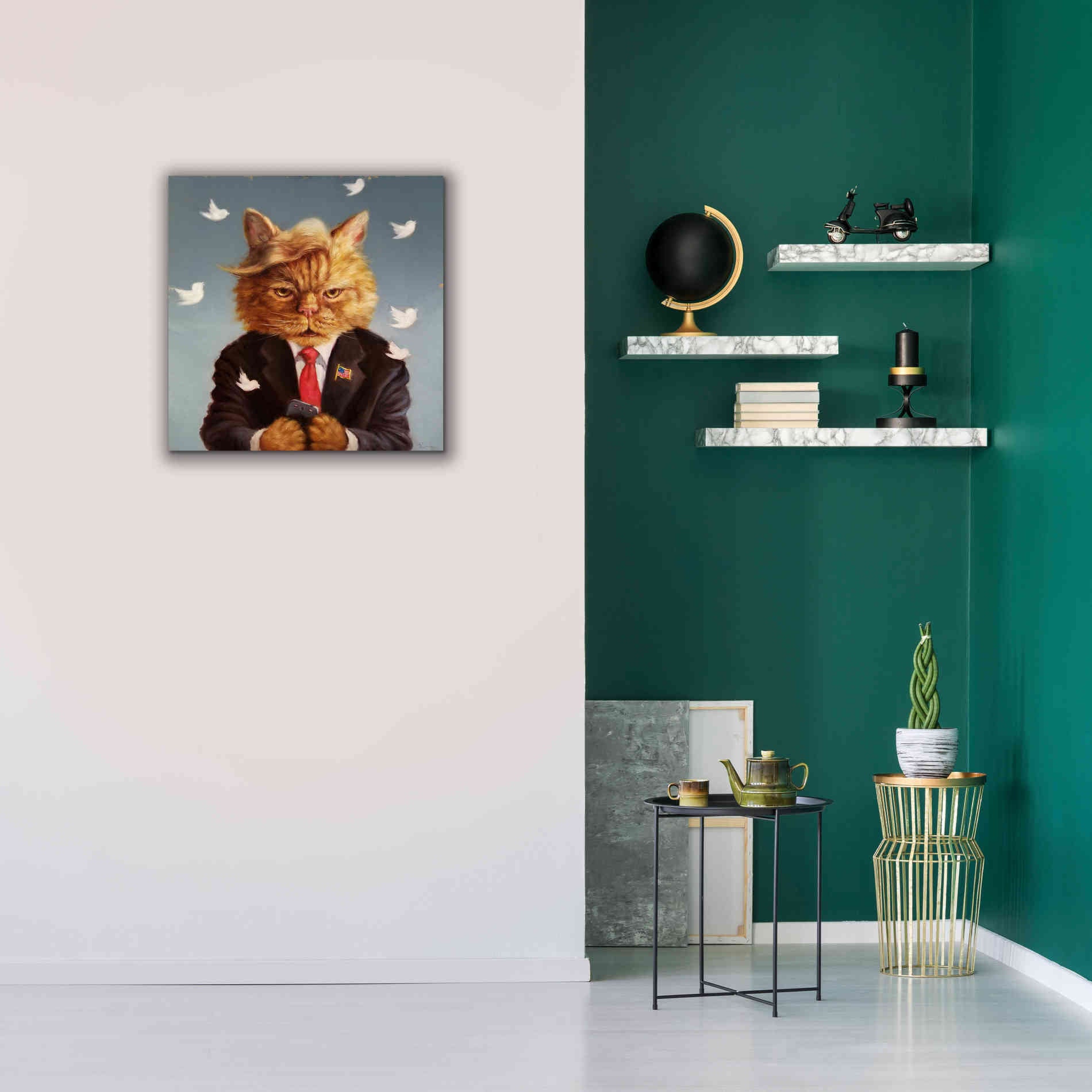 'Catty Remarks' by Lucia Heffernan, Canvas Wall Art,26x26