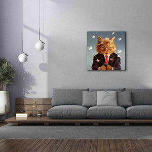 'Catty Remarks' by Lucia Heffernan, Canvas Wall Art,37x37
