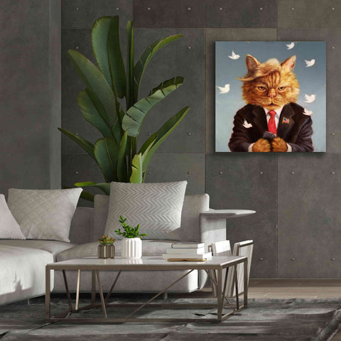 Image of 'Catty Remarks' by Lucia Heffernan, Canvas Wall Art,37x37
