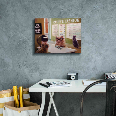 Image of 'Feline Optical' by Lucia Heffernan, Canvas Wall Art,16x12