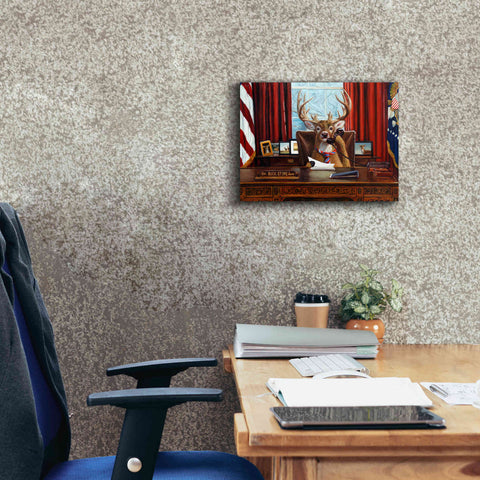 Image of 'The Buck Stops Here' by Lucia Heffernan, Canvas Wall Art,16x12