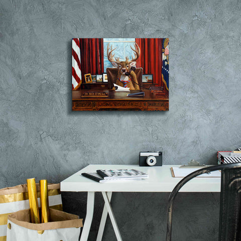 Image of 'The Buck Stops Here' by Lucia Heffernan, Canvas Wall Art,16x12