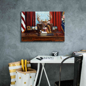 'The Buck Stops Here' by Lucia Heffernan, Canvas Wall Art,26x18