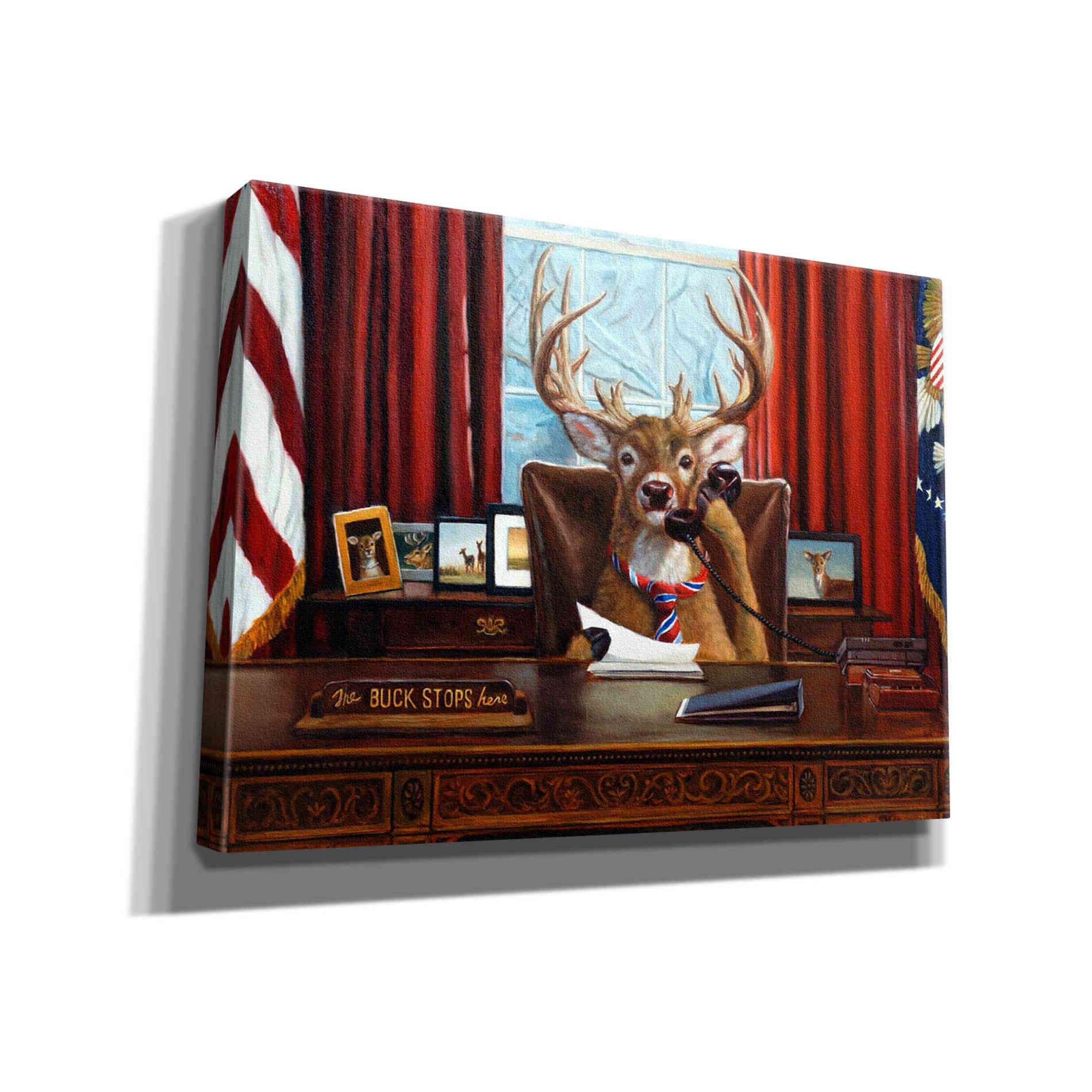 'The Buck Stops Here' by Lucia Heffernan, Canvas Wall Art