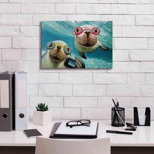 'Underwater Selfie' by Lucia Heffernan, Canvas Wall Art,18x12