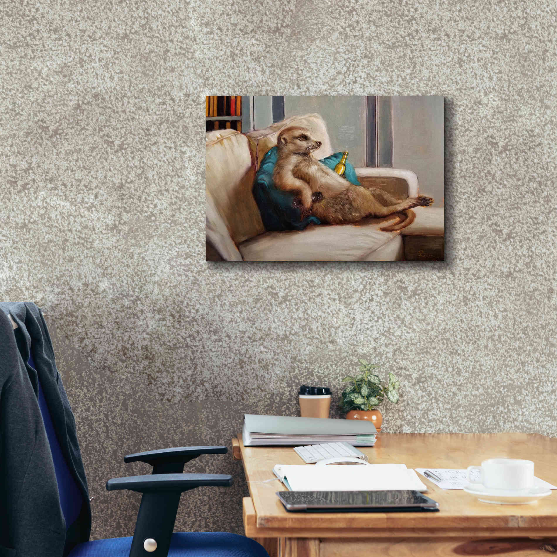 'Couch Potato' by Lucia Heffernan, Canvas Wall Art,26x18