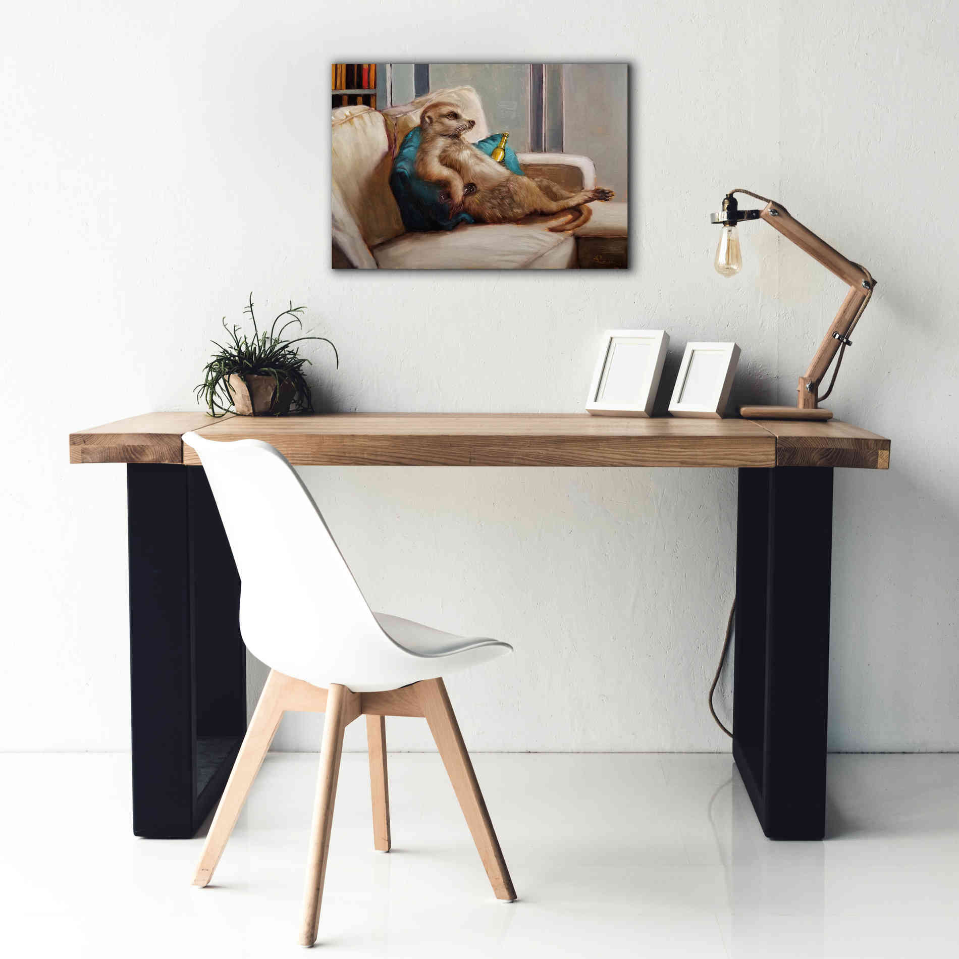 'Couch Potato' by Lucia Heffernan, Canvas Wall Art,26x18