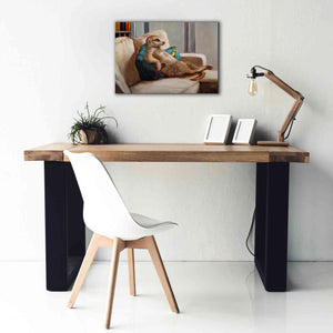 'Couch Potato' by Lucia Heffernan, Canvas Wall Art,26x18