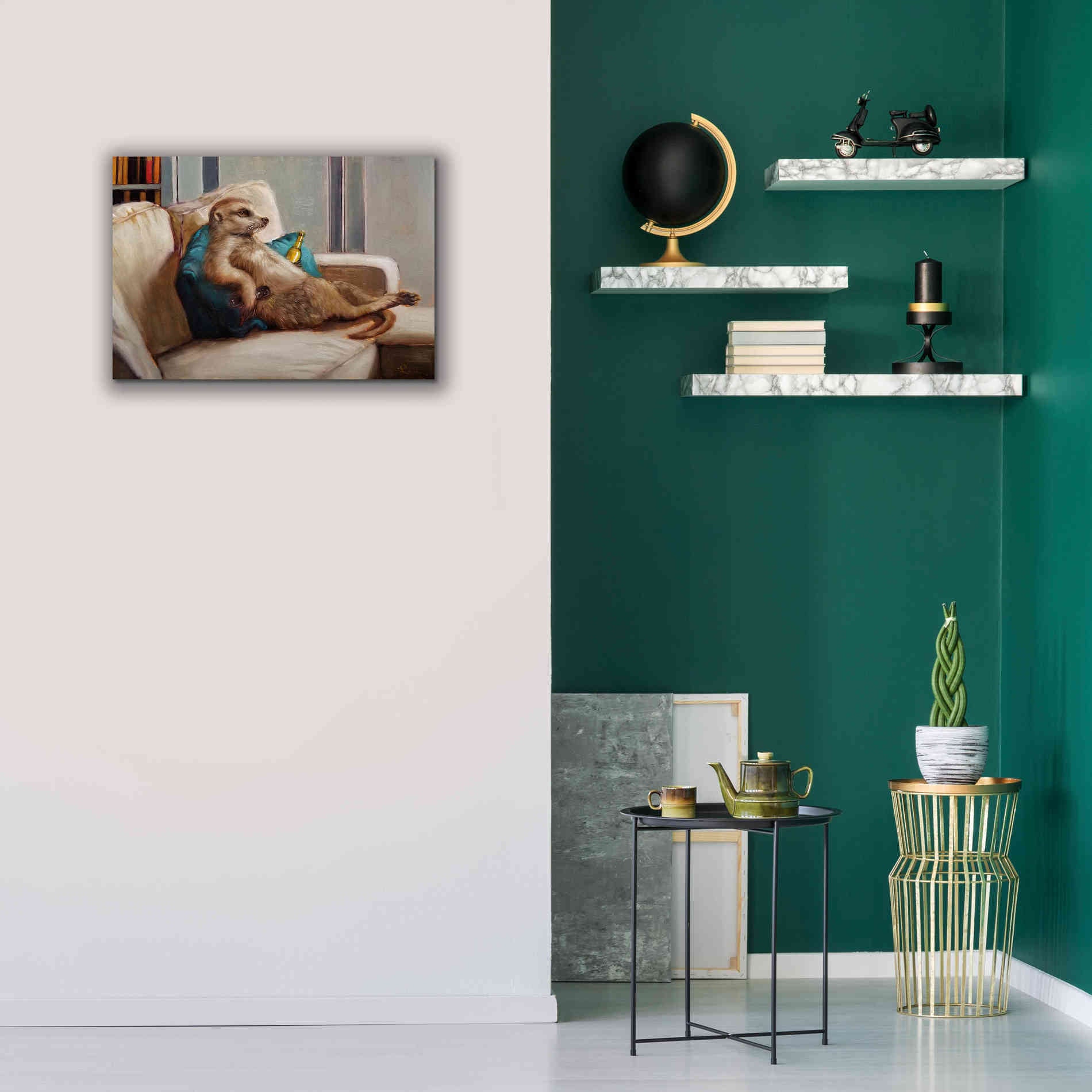 'Couch Potato' by Lucia Heffernan, Canvas Wall Art,26x18