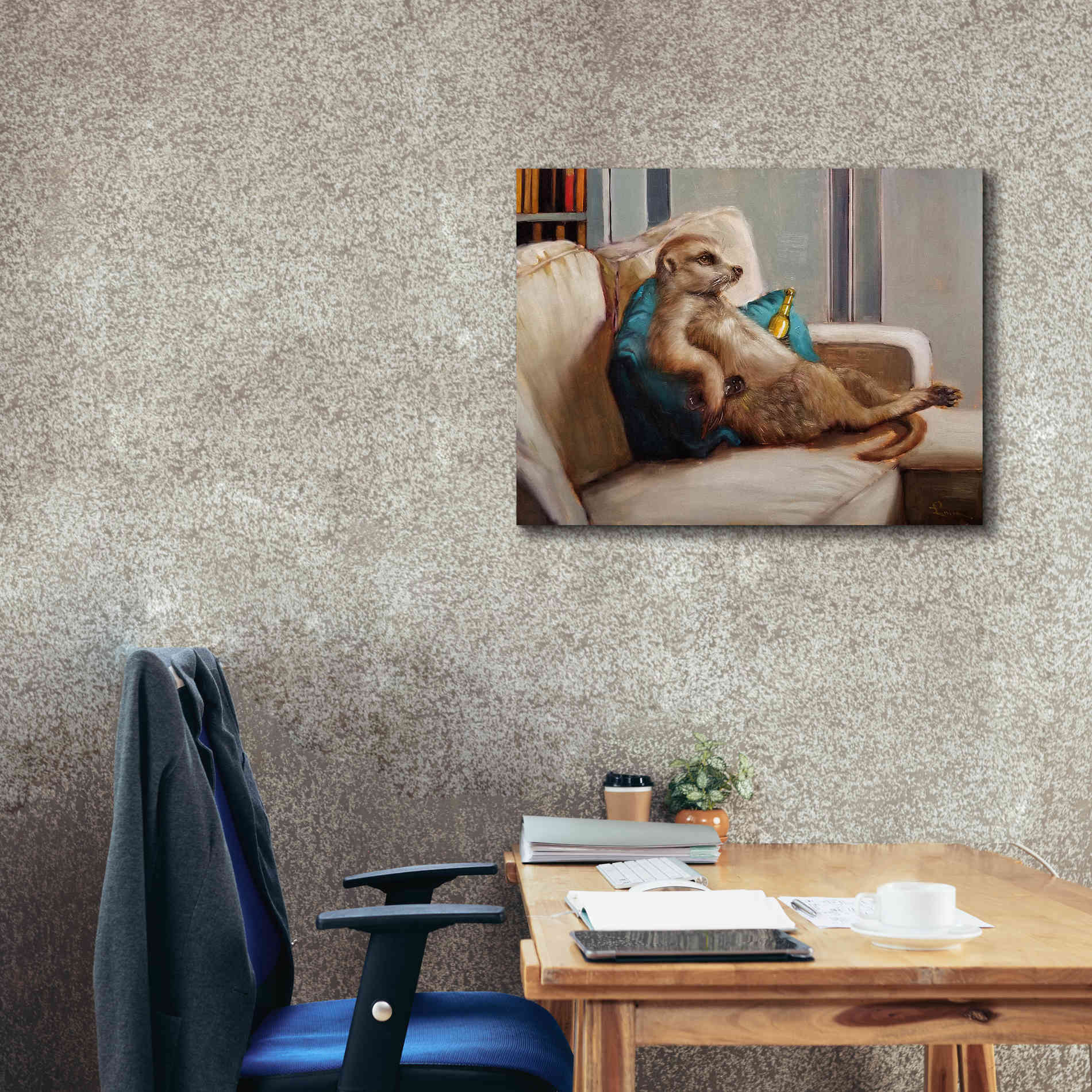 'Couch Potato' by Lucia Heffernan, Canvas Wall Art,34x26