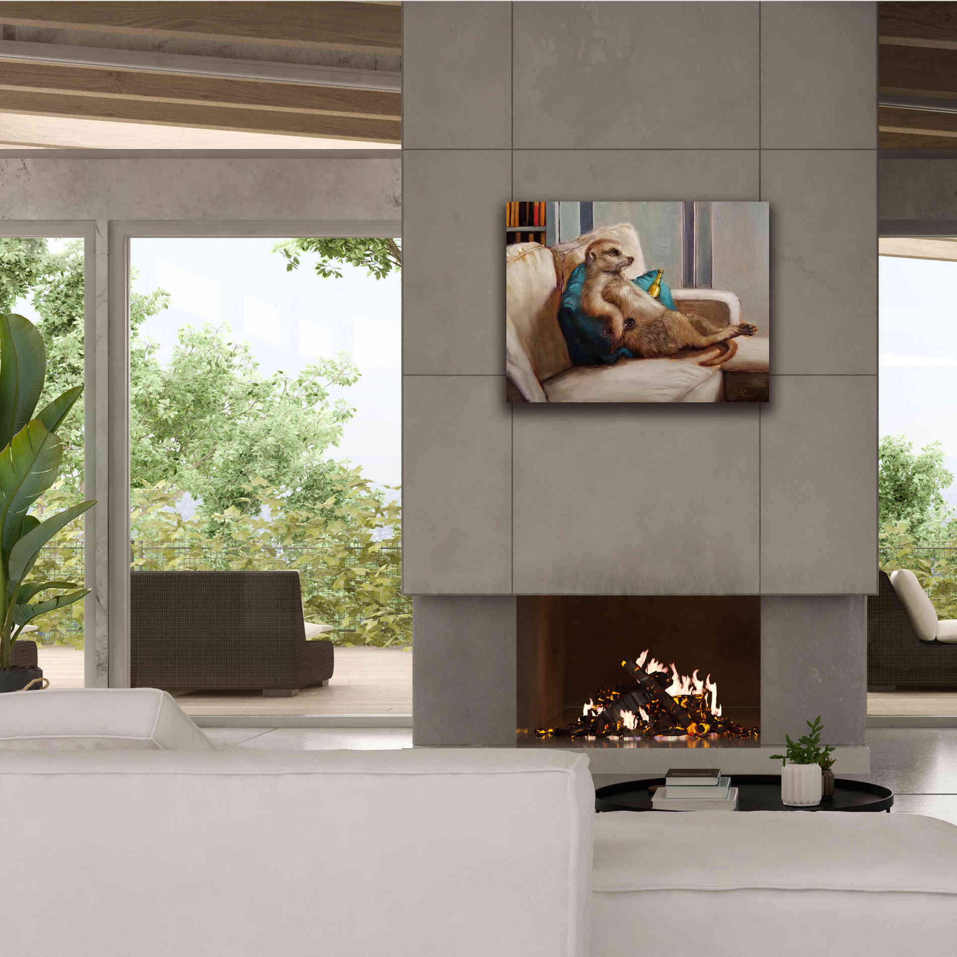 'Couch Potato' by Lucia Heffernan, Canvas Wall Art,34x26