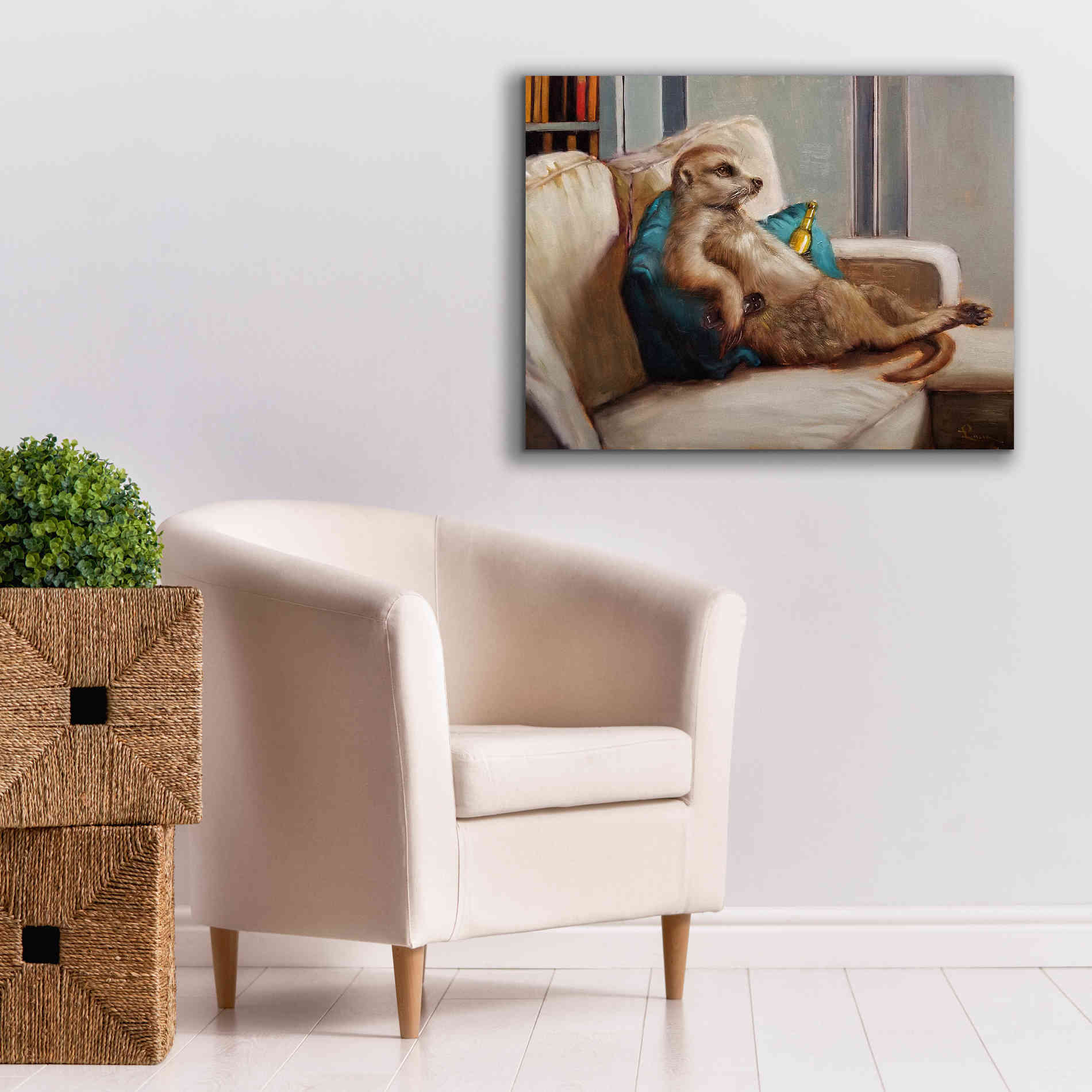 'Couch Potato' by Lucia Heffernan, Canvas Wall Art,34x26