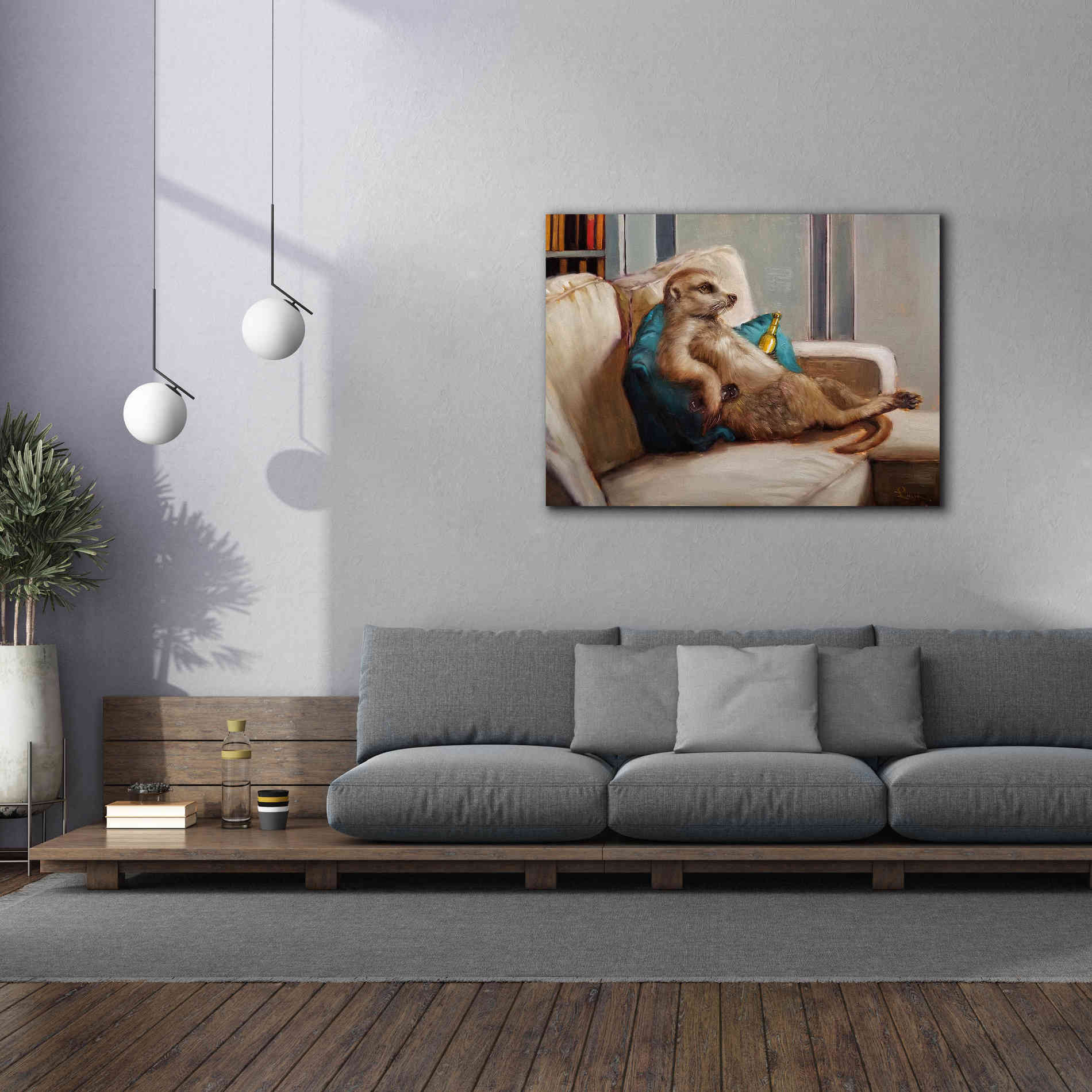 'Couch Potato' by Lucia Heffernan, Canvas Wall Art,54x40