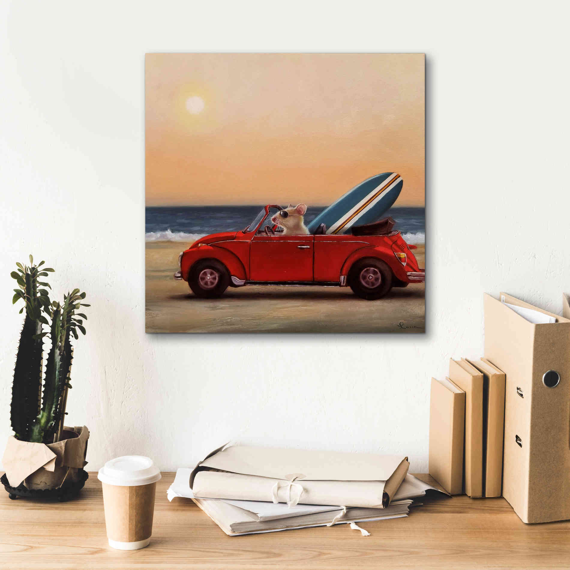 'Beach Bound' by Lucia Heffernan, Canvas Wall Art,18x18