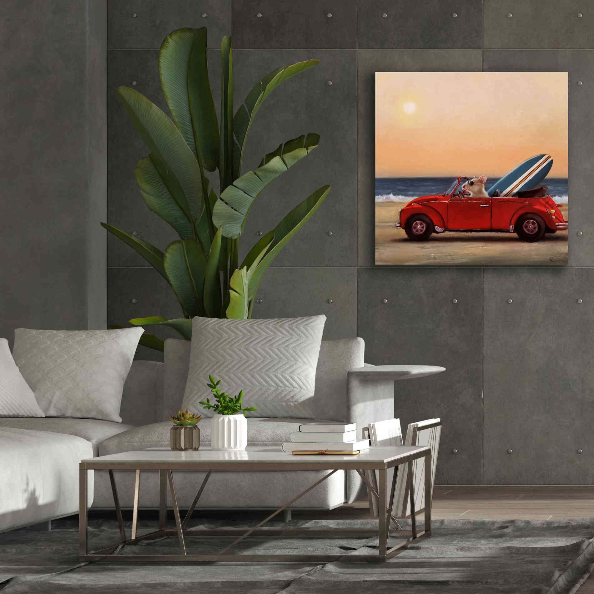'Beach Bound' by Lucia Heffernan, Canvas Wall Art,37x37