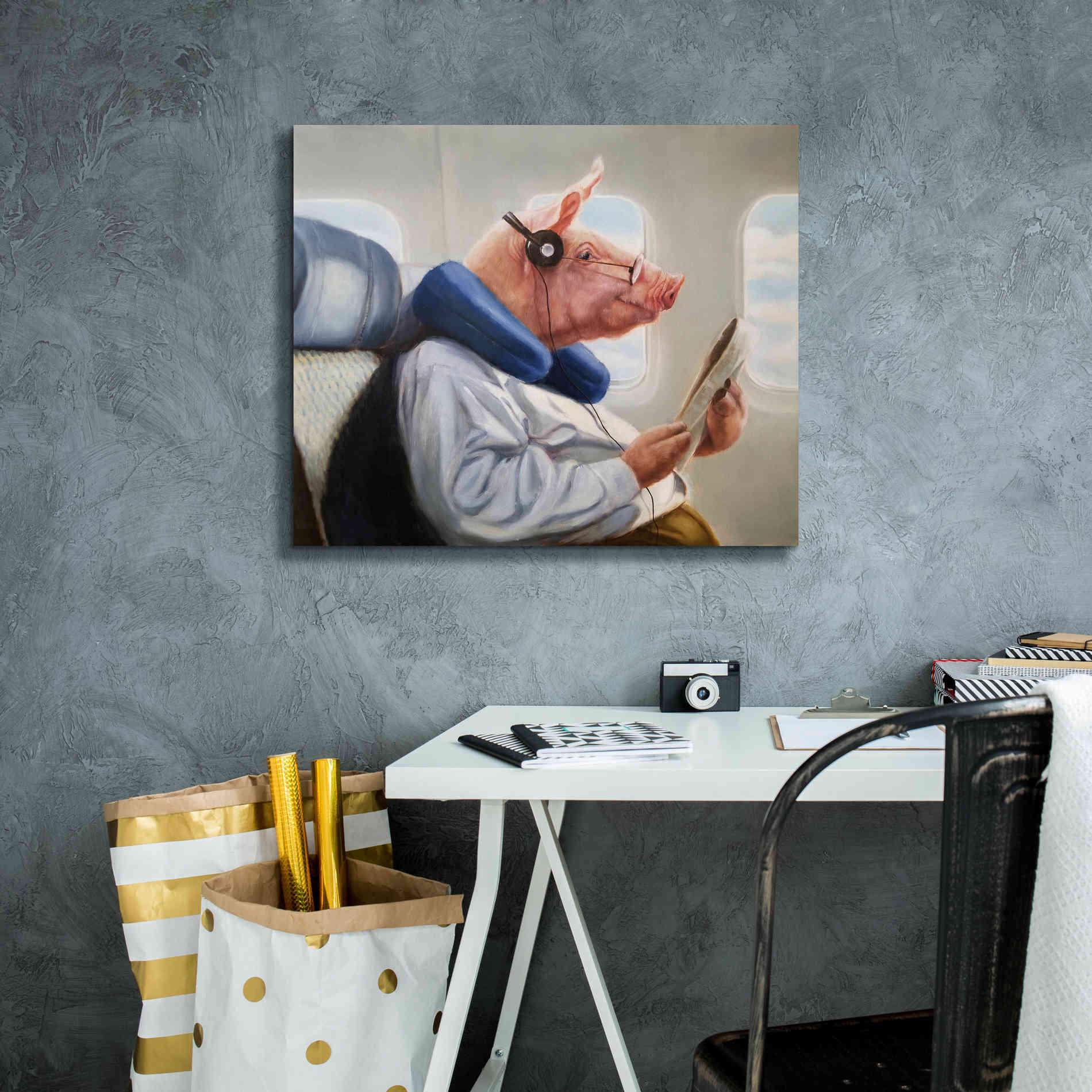 'When Pigs Fly No. 2' by Lucia Heffernan, Canvas Wall Art,24x20