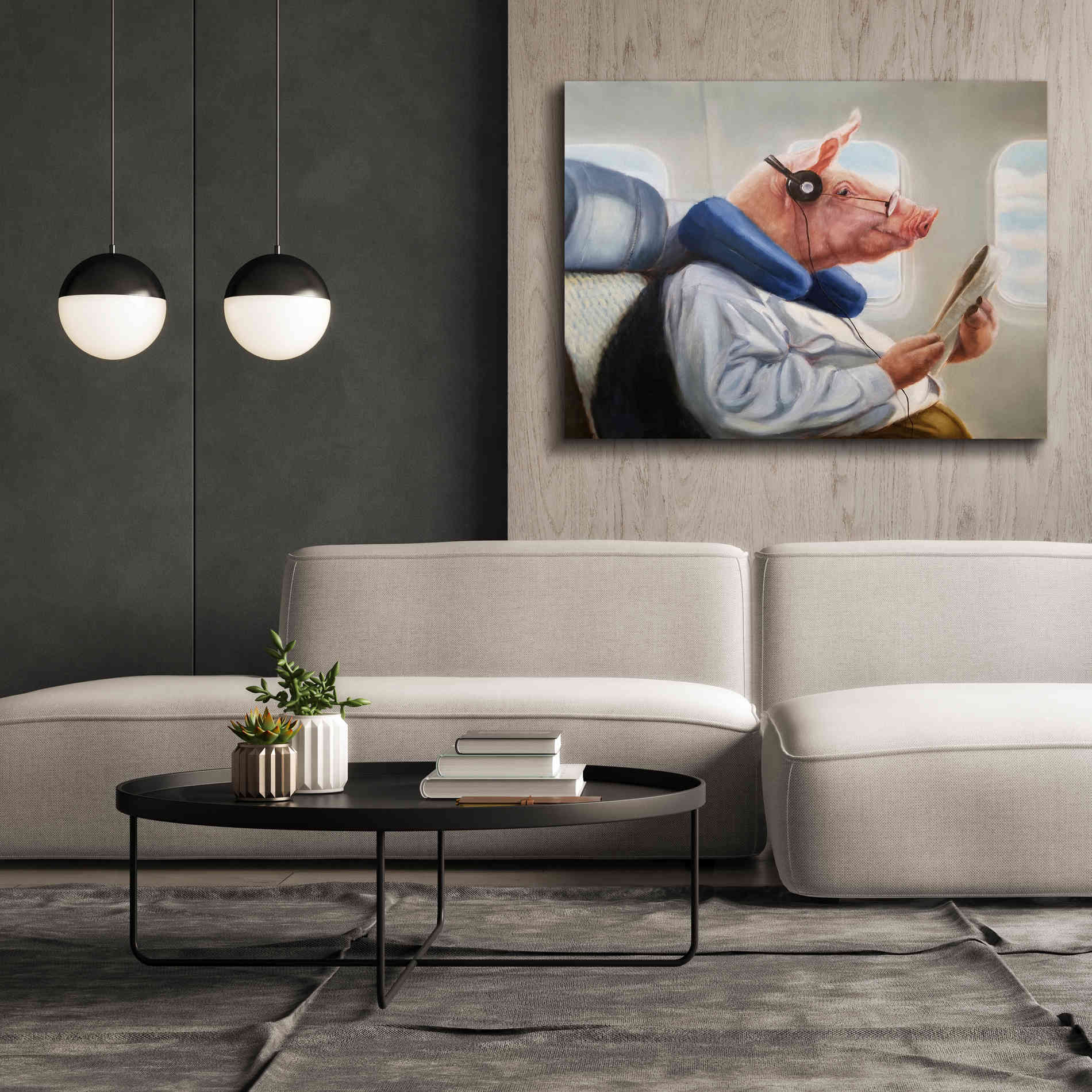 'When Pigs Fly No. 2' by Lucia Heffernan, Canvas Wall Art,54x40