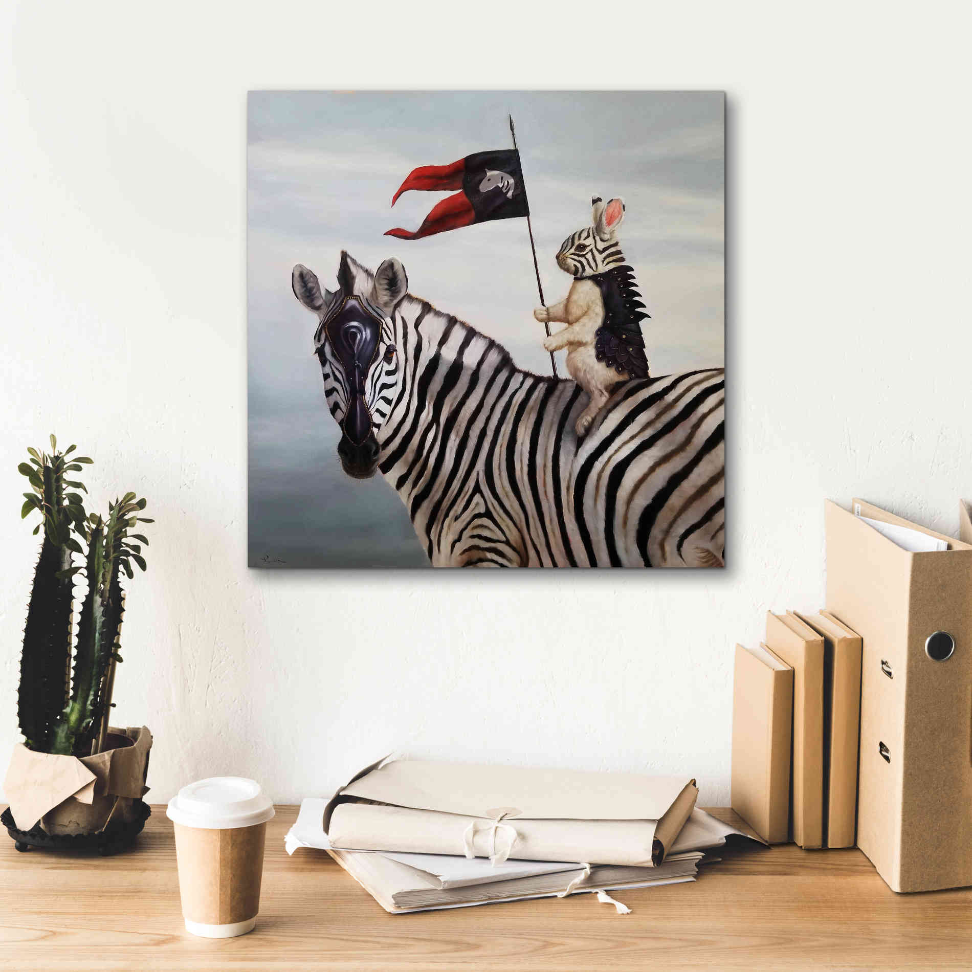 'Striped Warrior' by Lucia Heffernan, Canvas Wall Art,18x18