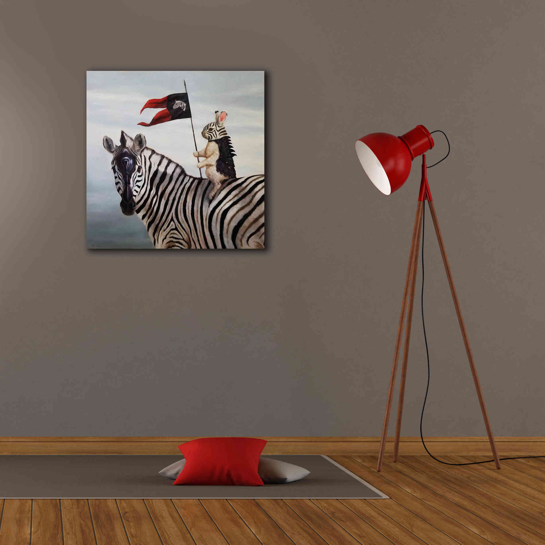 'Striped Warrior' by Lucia Heffernan, Canvas Wall Art,26x26