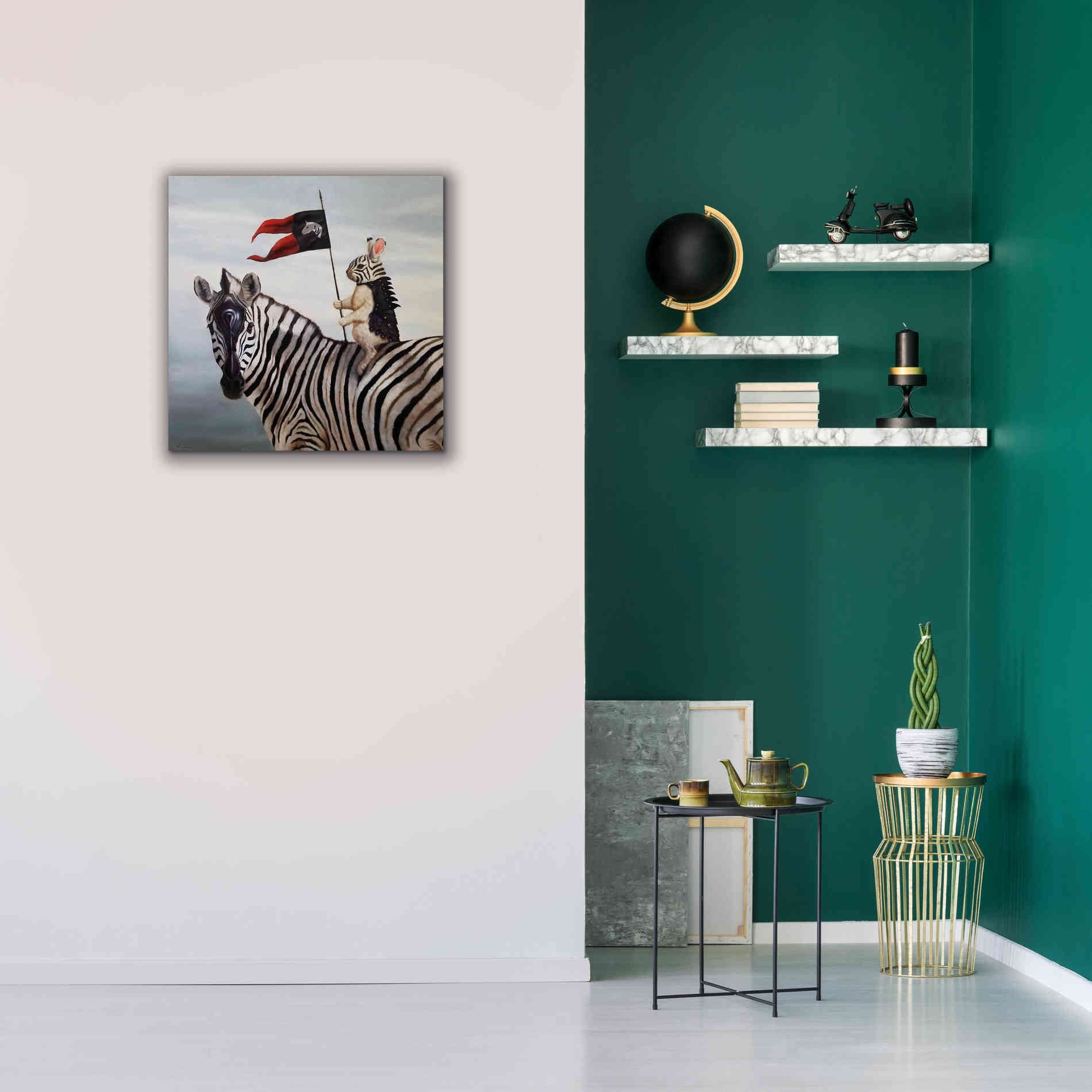 'Striped Warrior' by Lucia Heffernan, Canvas Wall Art,26x26