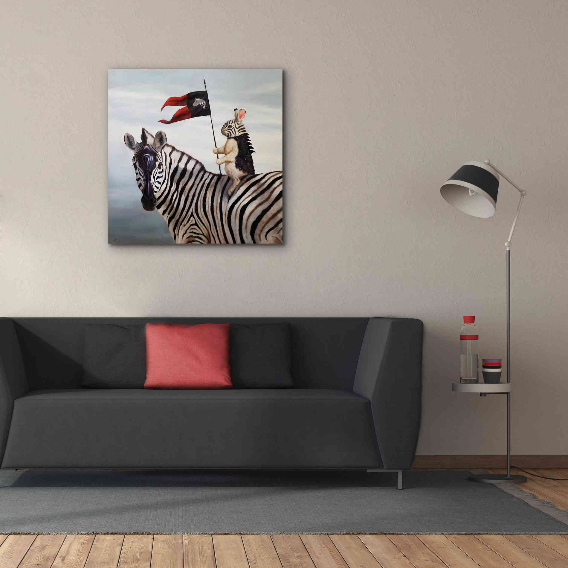 'Striped Warrior' by Lucia Heffernan, Canvas Wall Art,37x37