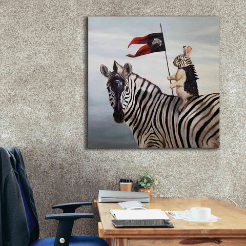 Image of 'Striped Warrior' by Lucia Heffernan, Canvas Wall Art,37x37