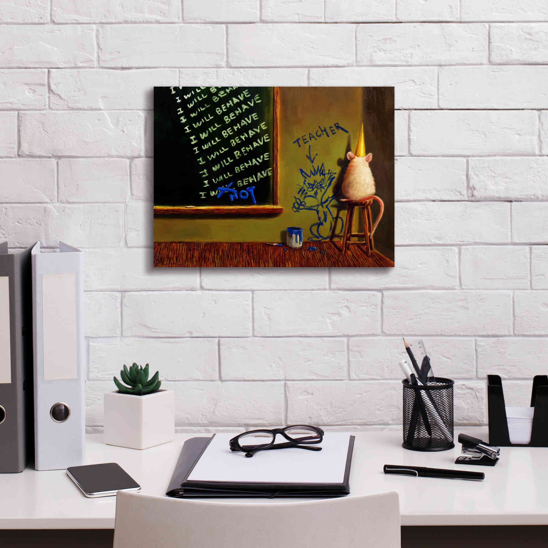 'Actions Have Consequences' by Lucia Heffernan, Canvas Wall Art,16x12