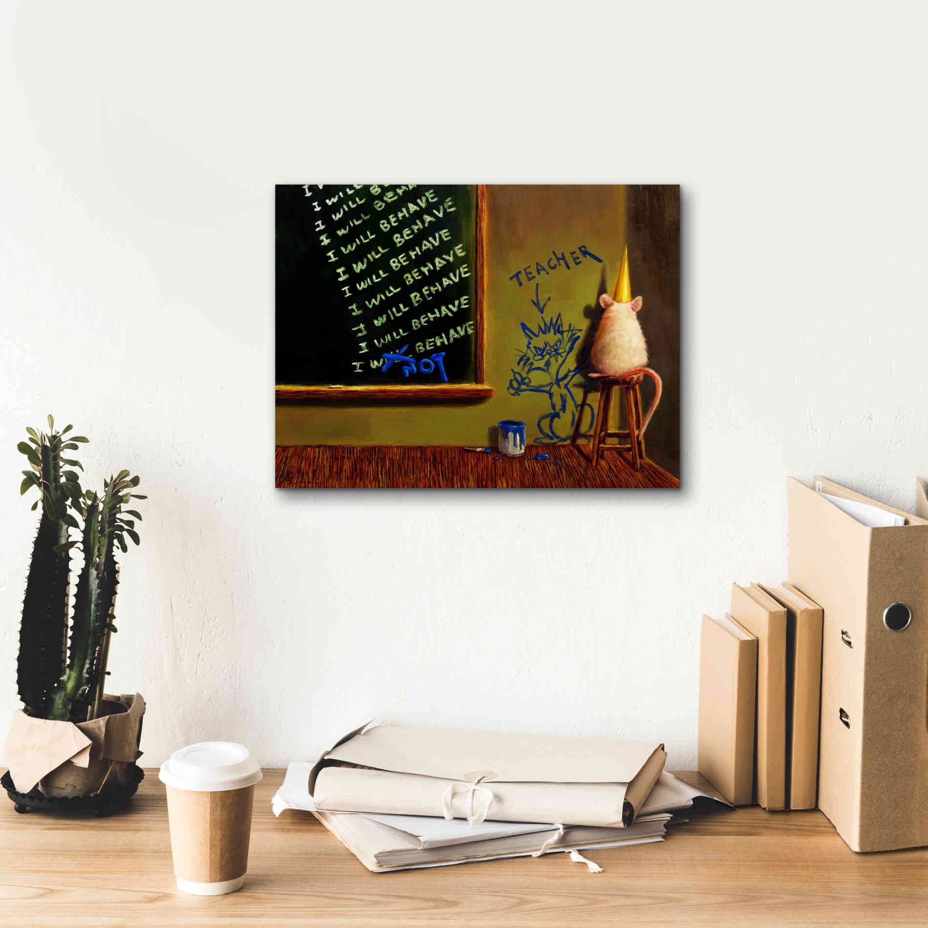 'Actions Have Consequences' by Lucia Heffernan, Canvas Wall Art,16x12