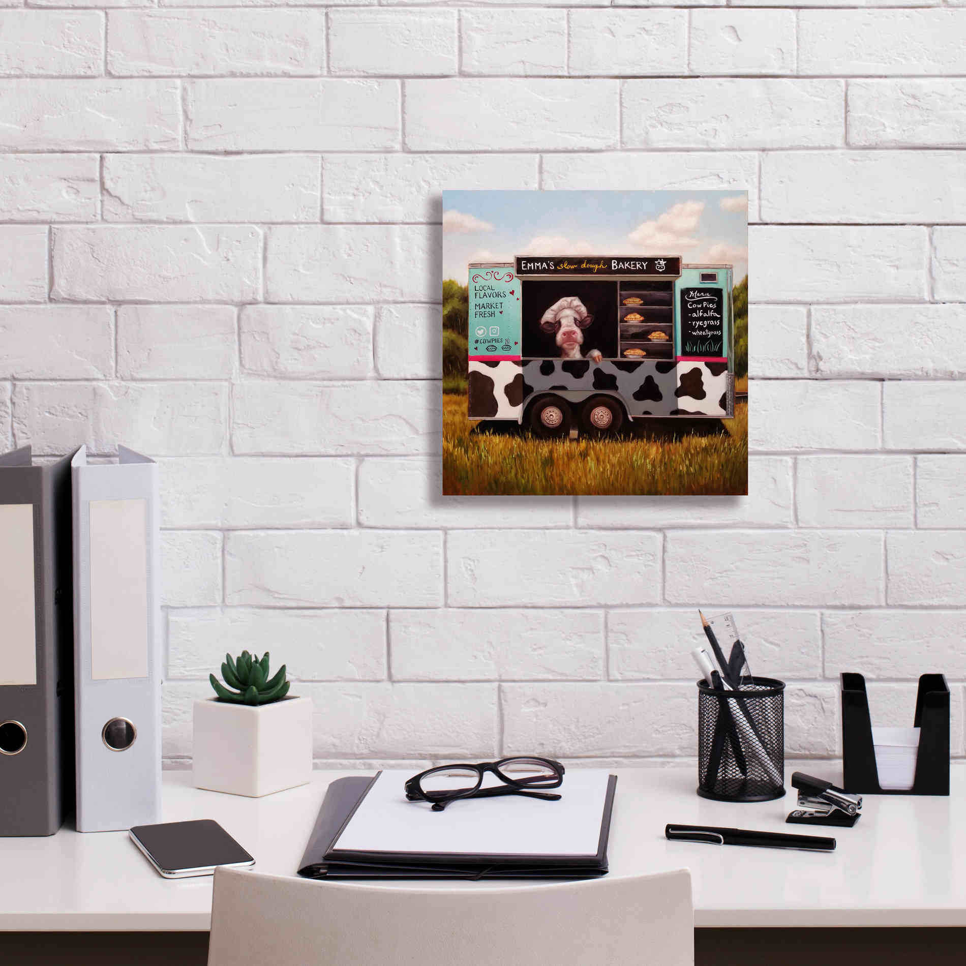 'Cowpies' by Lucia Heffernan, Canvas Wall Art,12x12