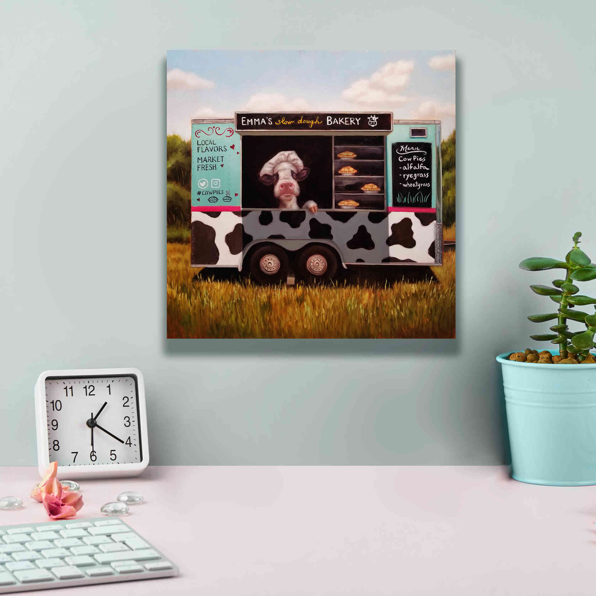 'Cowpies' by Lucia Heffernan, Canvas Wall Art,12x12