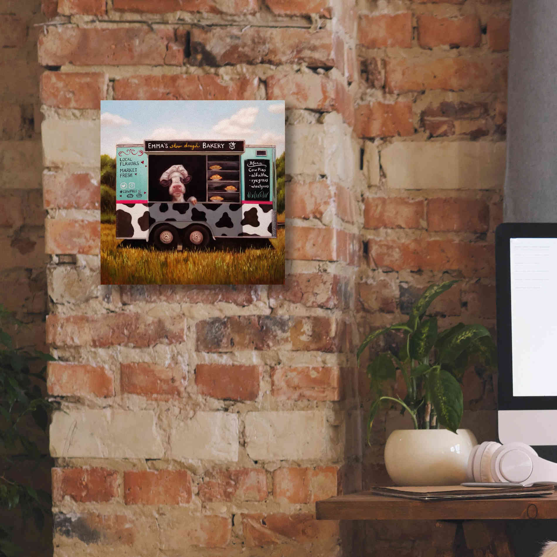 'Cowpies' by Lucia Heffernan, Canvas Wall Art,12x12