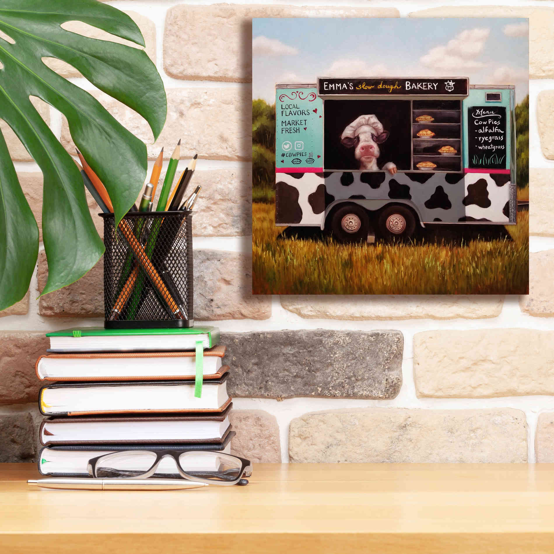 'Cowpies' by Lucia Heffernan, Canvas Wall Art,12x12