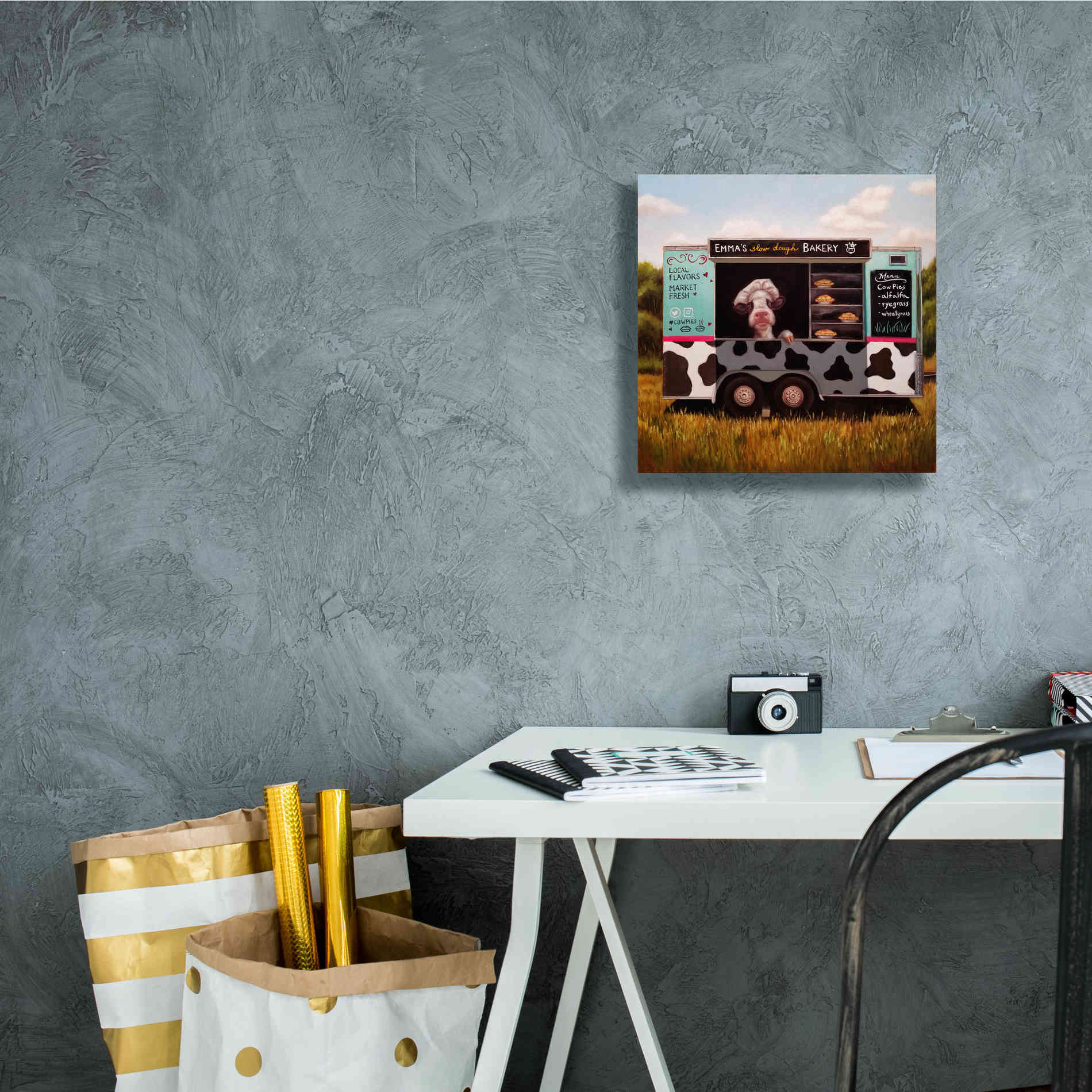 'Cowpies' by Lucia Heffernan, Canvas Wall Art,12x12