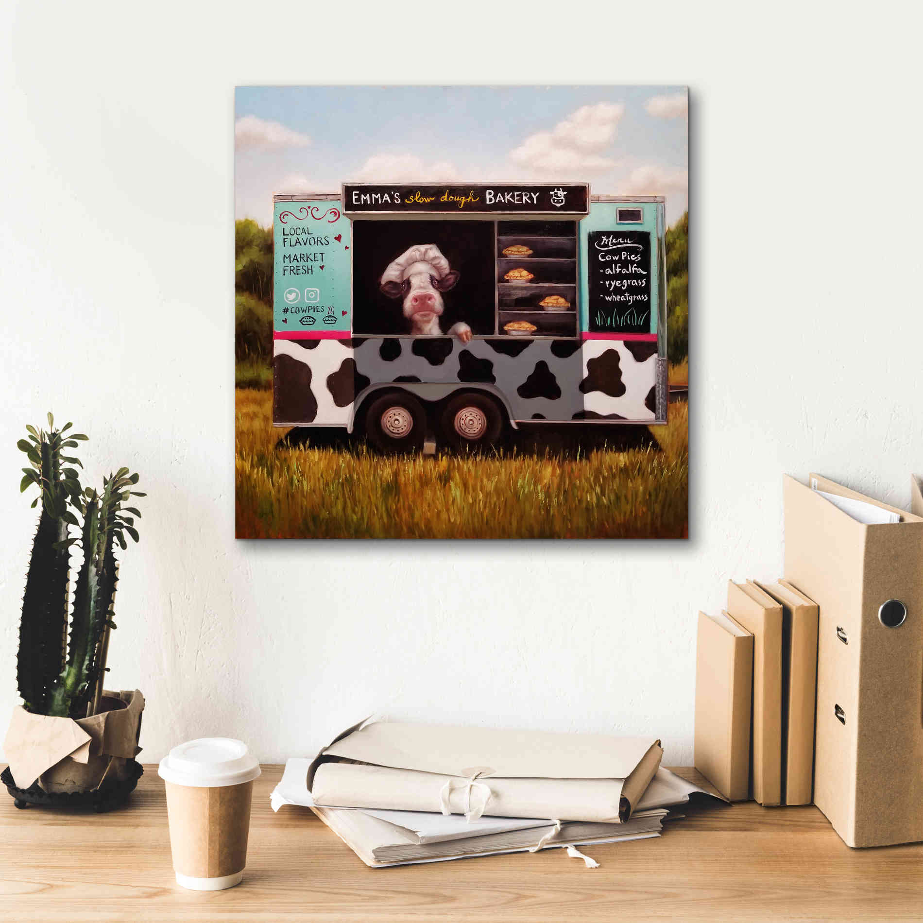 'Cowpies' by Lucia Heffernan, Canvas Wall Art,18x18