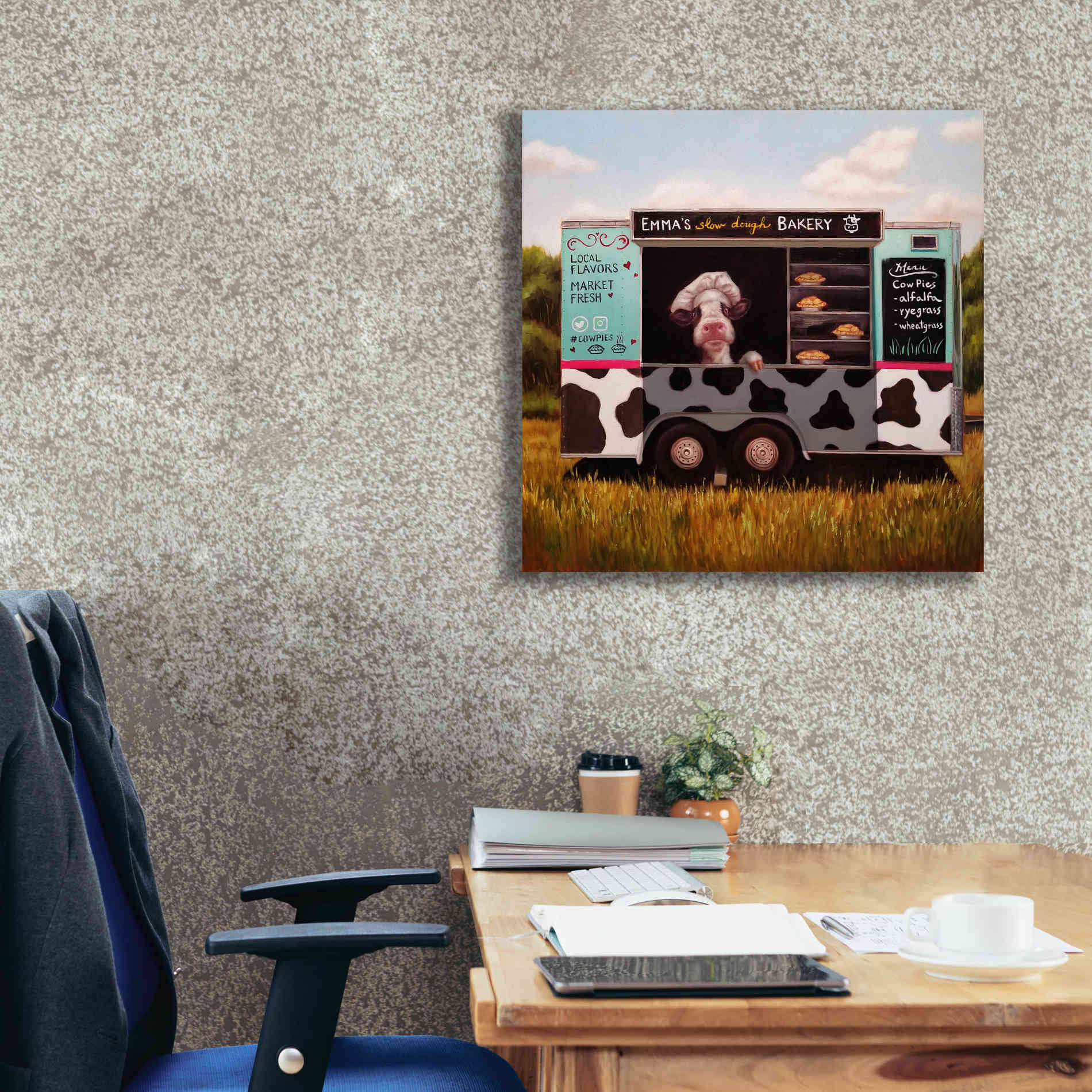 'Cowpies' by Lucia Heffernan, Canvas Wall Art,26x26