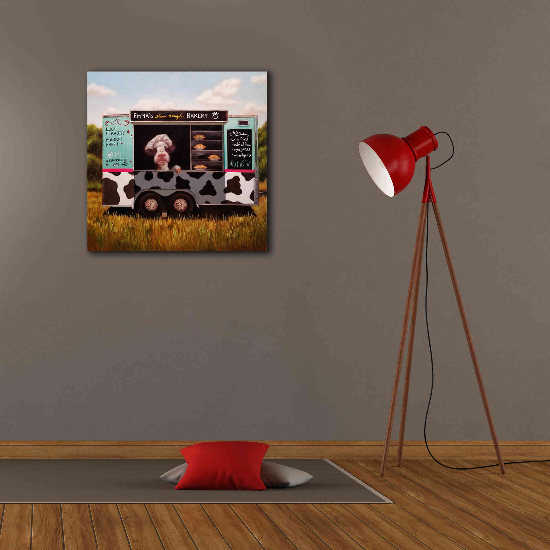 'Cowpies' by Lucia Heffernan, Canvas Wall Art,26x26