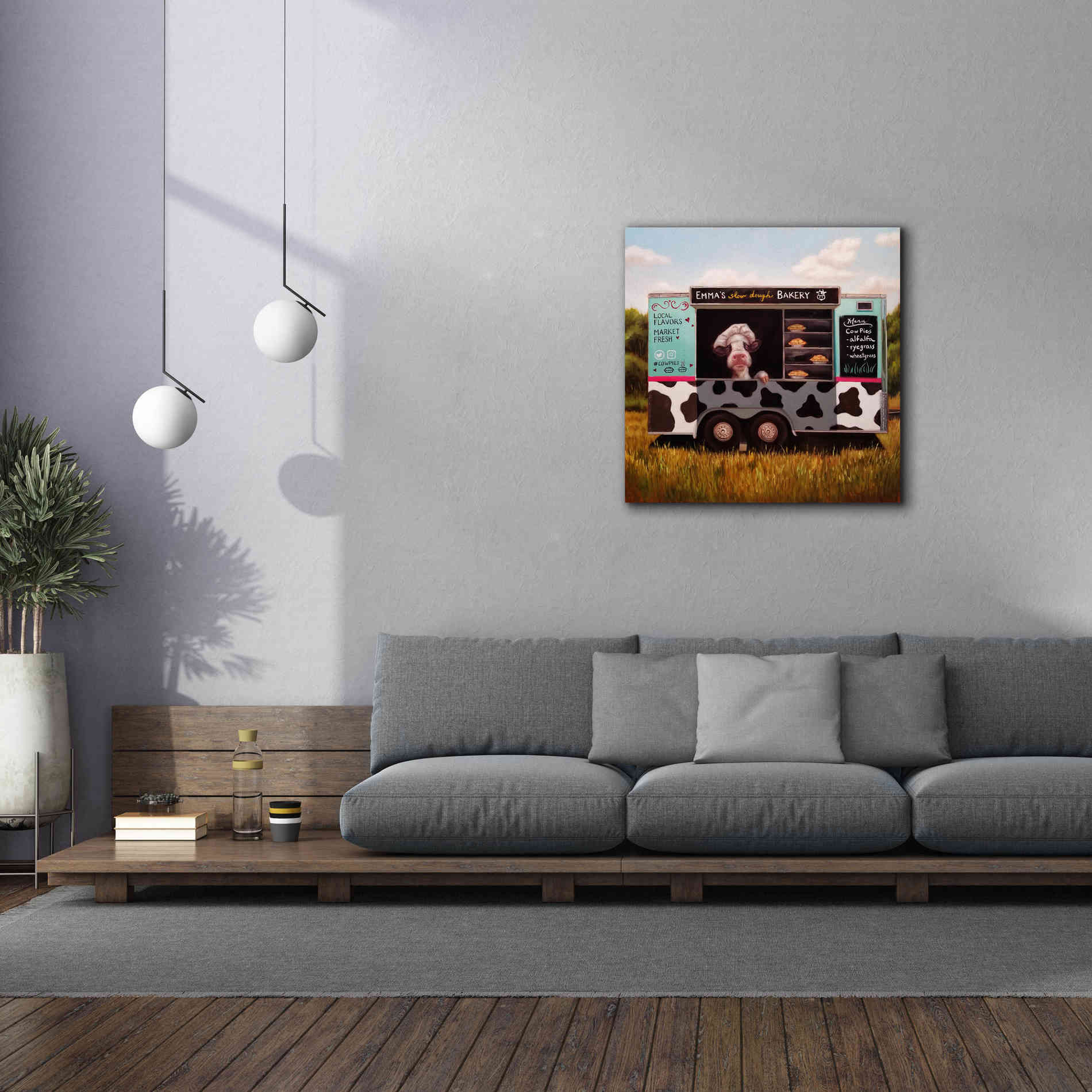 'Cowpies' by Lucia Heffernan, Canvas Wall Art,37x37